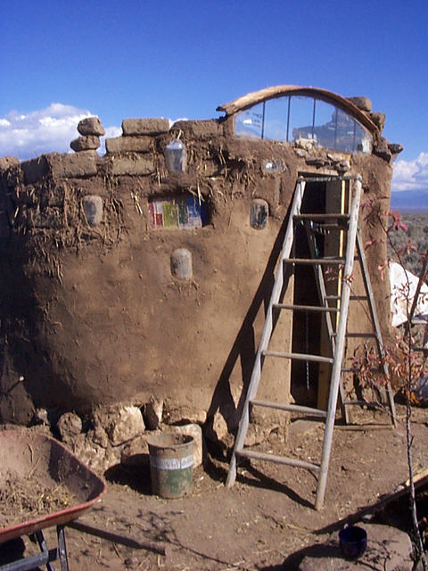 Owner-built Adobe brick house in New Mexico